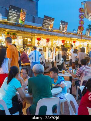 People at  food court. Singapore Stock Photo