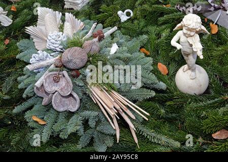 grave decoration Stock Photo