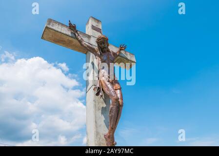 Christ of Peace in the district called Divisa in Medellin Colombia Stock Photo