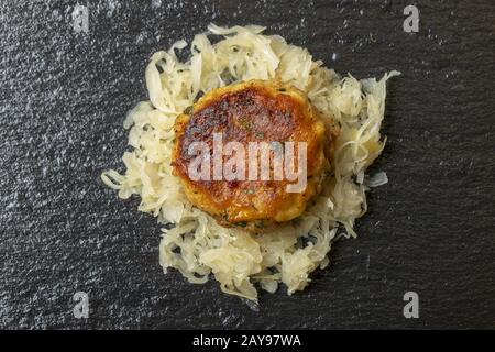 Bavarian Kaspressknoedel a cheese dumpling Stock Photo