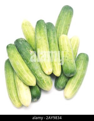 Cucumbers on white Stock Photo