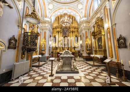 Toledo, Spain - December 16, 2018 : Interior of Doncellas Nobles Church, Toledo, Spain. Stock Photo