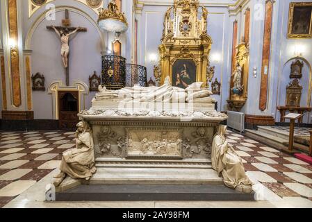 Toledo, Spain - December 16, 2018 : Interior of Doncellas Nobles Church, Toledo, Spain. Stock Photo