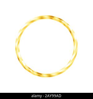 Metal ring isolated on white background. 3d illustration. Single object. Stock Photo