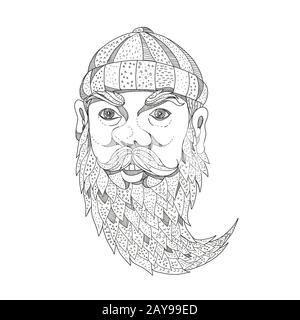 Paul Bunyan Lumberjack Doodle Art Stock Photo