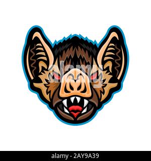 Vampire Bat Head Mascot Stock Photo