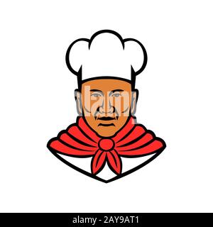 African American Baker Chef Cook Mascot Stock Photo