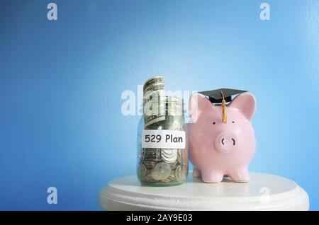 529 College Savings Plan Stock Photo