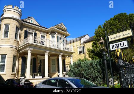 New Orleans, Louisiana, U.S.A - February 7, 2020 - The view of Cornstalk Fence Hotel during the day Stock Photo