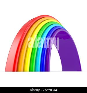 Rainbow. Side view. 3D Stock Photo