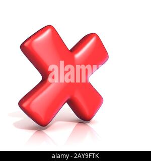 Red incorrect check mark Stock Photo