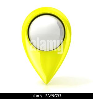 Map pointer. Yellow Stock Photo - Alamy