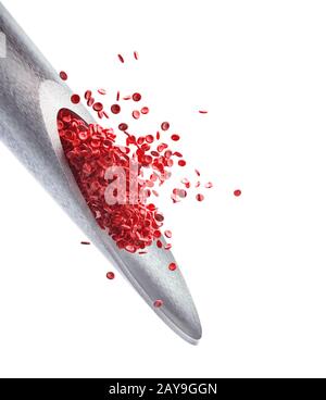 Hypodermic needle and blood, illustration