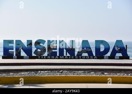 Sign on the Malecon in Ensenada, Mexico Stock Photo