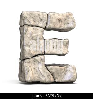 Stone Font Letter E 3d Stock Photo Alamy
