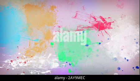 Abstract image with paint spots of different shapes. Stock Photo