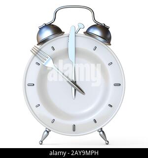 Alarm clock plate 3D Stock Photo