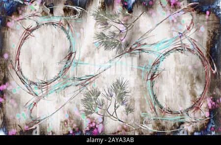 Abstract image with paint spots of different shapes. Stock Photo