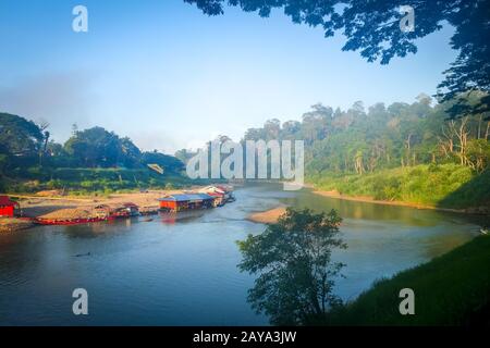 Kuala Tahan village, Taman Negara national park, Malaysia Stock Photo