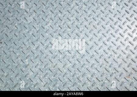 metal diamond plate in silver Stock Photo