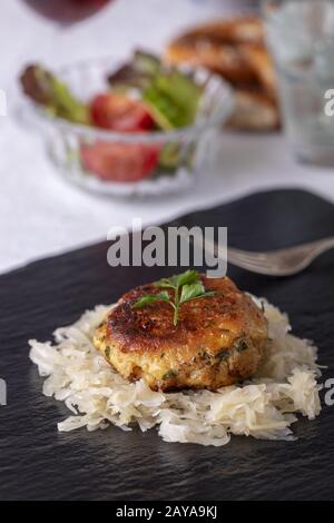 Bavarian cheese dumplings Stock Photo