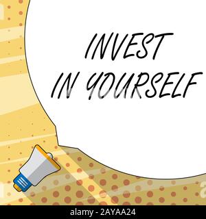 Handwriting text writing Invest In Yourself. Concept meaning learn new things or materials thus making your lot better Huge Blan Stock Photo