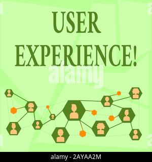 Writing note showing User Experience. Business photo showcasing demonstratings emotions and attitudes about using product system Stock Photo