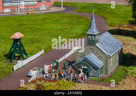 The Hague, Netherlands - April 26, 2017: Wedding in Madurodam miniature park in The Hague Stock Photo