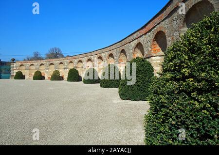 Baroque building in Schloss Herrenhausen in Hannover Stock Photo