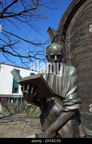 Monument to the Goettingen Seven in Hanover Stock Photo