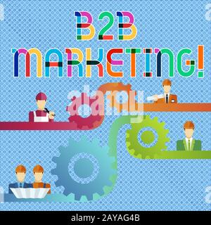 Handwriting text B2B Marketing. Concept meaning marketing of products to businesses or other organizations Cog Gear Setting Icon Stock Photo