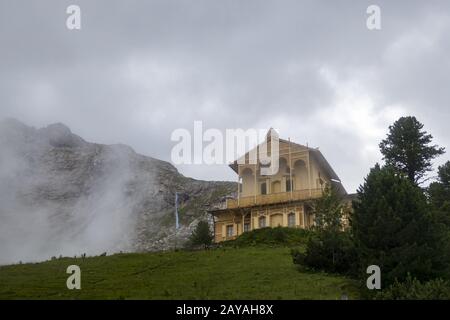 Schachenhütte in the Bavarian Alps Stock Photo