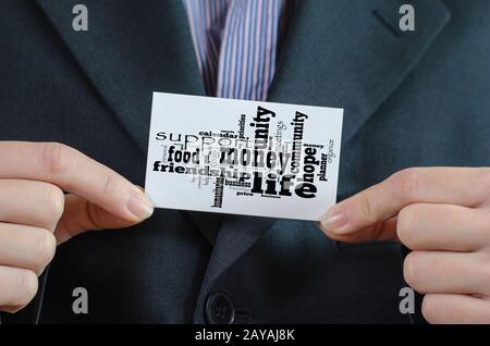 Money word cloud business concept Stock Photo
