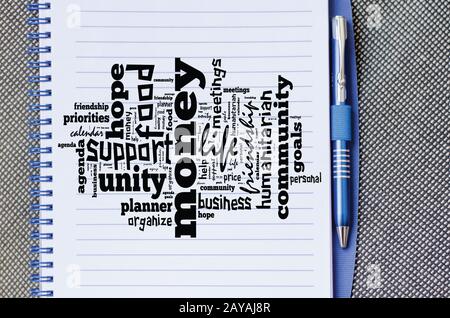Money word cloud business concept Stock Photo