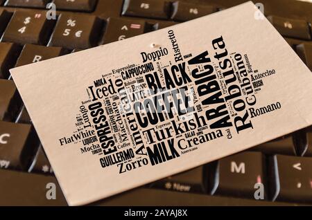 Coffee drinks words cloud collage Stock Photo
