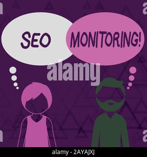Writing note showing Seo Monitoring. Business photo showcasing the process of optimizing the visibility of your website Bearded Stock Photo