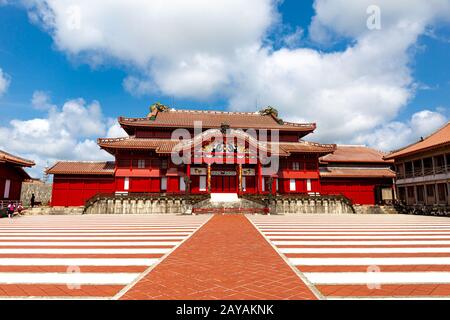 The Shuri Castle, Naha , Okinawa, Japan. One of the famouse castle in Okinawa. Stock Photo