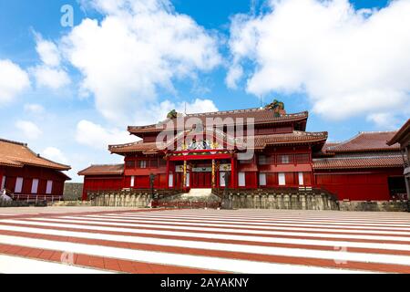 The Shuri Castle, Naha , Okinawa, Japan. One of the famouse castle in Okinawa. Stock Photo