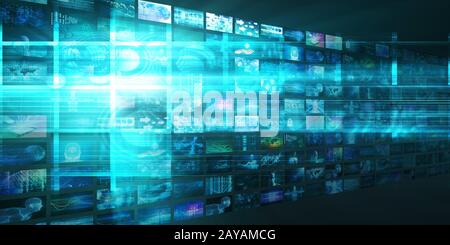 Video Screens Abstract Stock Photo