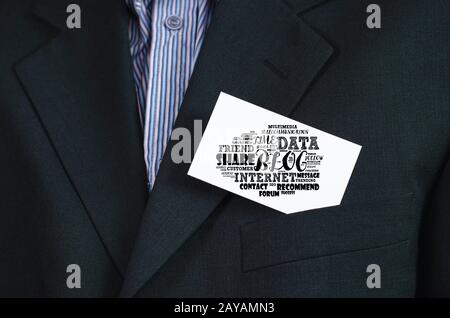 Blog word cloud collage Stock Photo
