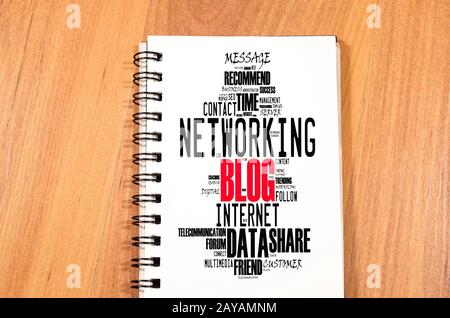 Blog word cloud collage Stock Photo