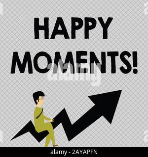 Conceptual hand writing showing Happy Moments. Business photo text Feelings of pleasure or satisfaction with their life Business Stock Photo