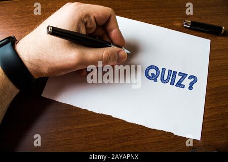 Conceptual hand writing showing Online Quiz. Concept meaning game