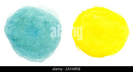 Watercolor on white Stock Photo