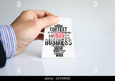 Skills word cloud collage Stock Photo