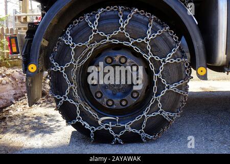Snow chains Stock Photo