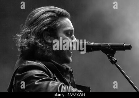 Lausanne, Switzerland. 22nd Jan 2020. Swiss singer-songwriter, Bastian Baker, performing after the Closing Ceremony of the Lausanne 2020 Winter Youth Olympic Games, at Place des Médailles (Medal Plaza). Credit: Iain McGuinness / Alamy Live News Stock Photo