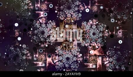 Background image with fancy pattern on dark background Stock Photo