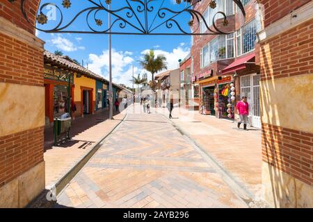 Colombia Chia entrance arch in the historic center Stock Photo