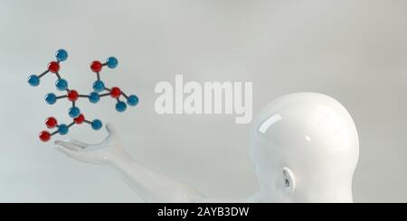 Abstract Molecules Medical Background Stock Photo